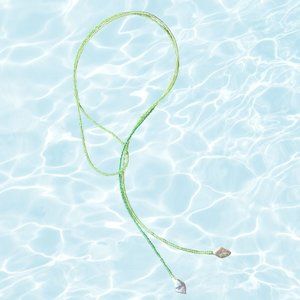 SAMI - Lime and Pearl Lariat Necklace